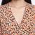 Gracious orange printed casual women dress