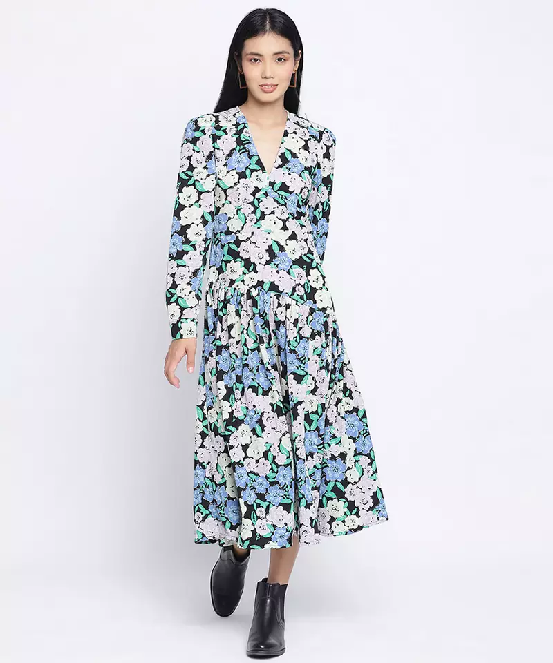 Siren chic floral printed women dress