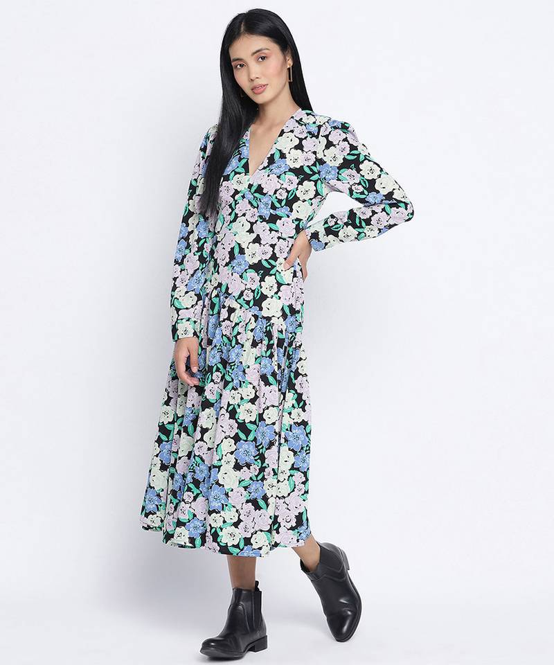 Siren chic floral printed women dress