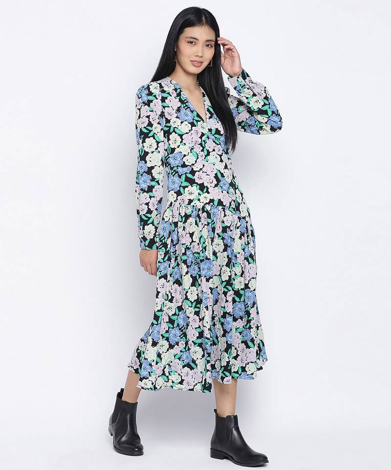 Siren chic floral printed women dress