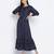 Exciting Blue printed causal women dress
