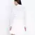 Grandeur white gathered Swissdot style women dress
