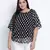 Blackablizz pleated polka printed plus size top