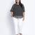 Blackablizz pleated polka printed plus size top