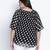 Blackablizz pleated polka printed plus size top