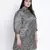 Striking black Animal satin print Plus tunic