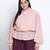 Taffy peach foil print  plus size  top