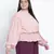 Taffy peach foil print  plus size  top
