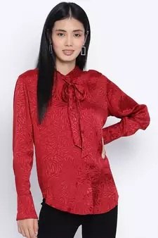 wonders red stylo women Viscose Dobby top