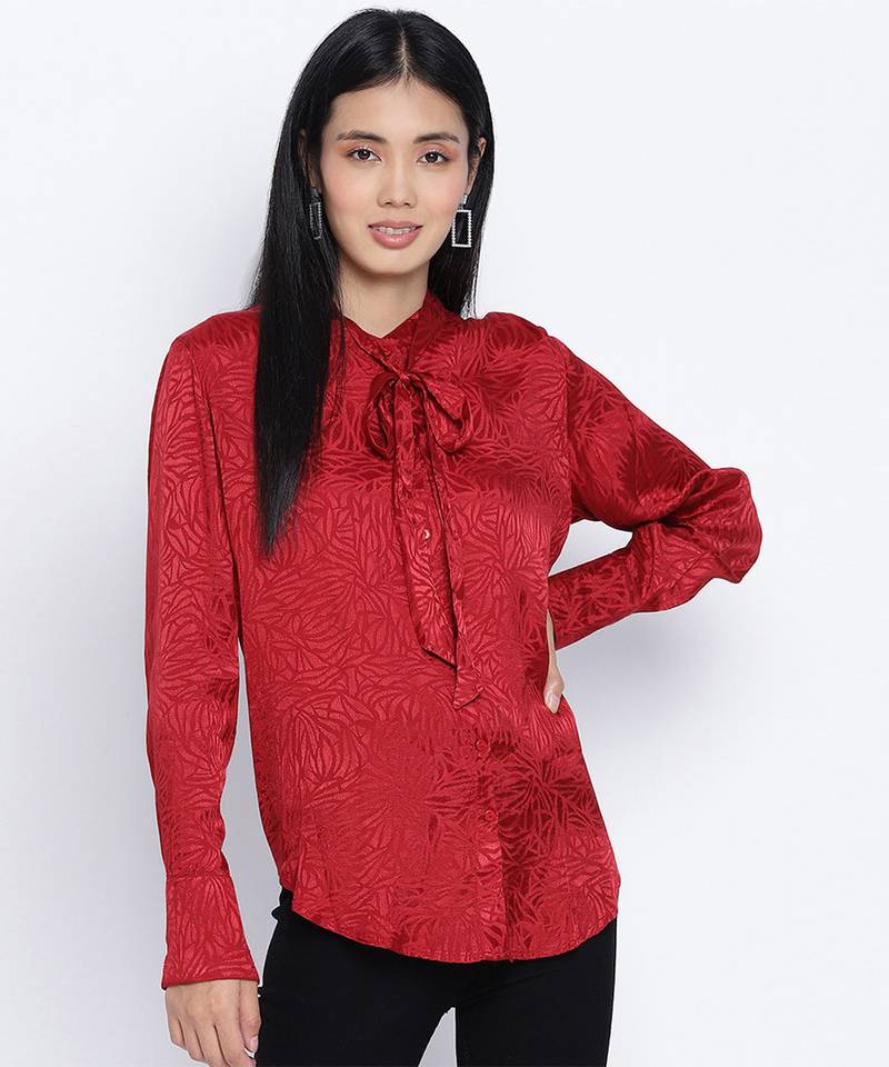 wonders red stylo women Viscose Dobby top