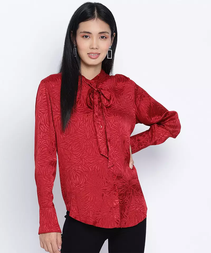 wonders red stylo women Viscose Dobby top