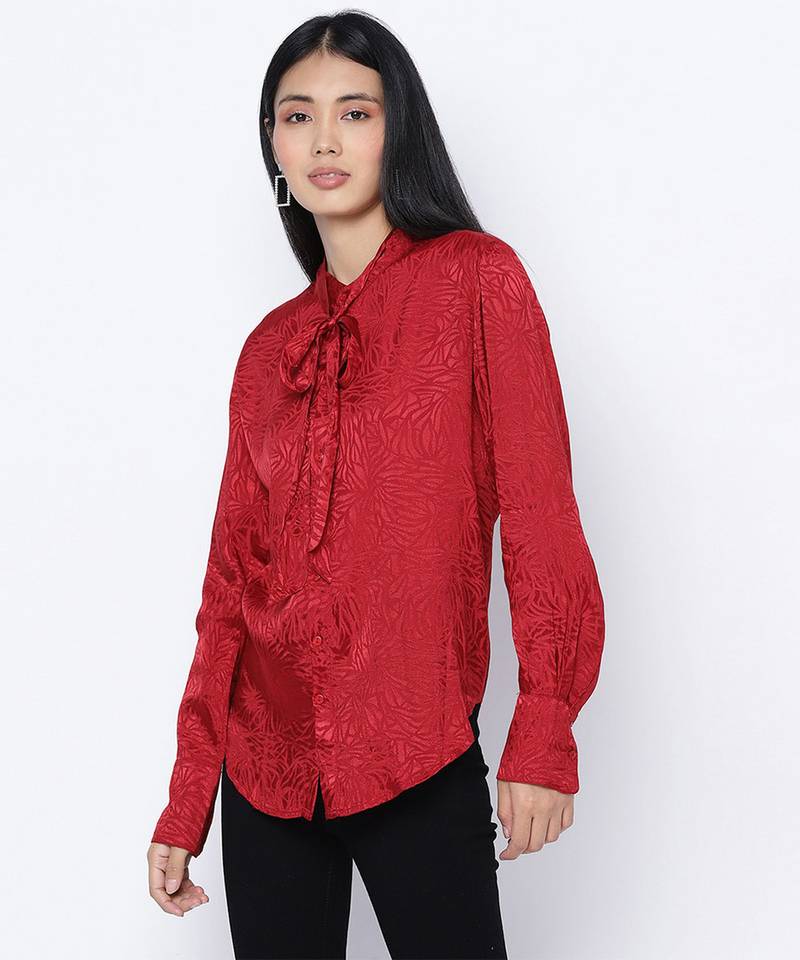 wonders red stylo women Viscose Dobby top