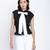 Femme fatal black color  bow style women top