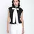 Femme fatal black color  bow style women top