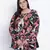 Fantallic tropical print plus size top