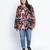 Fantallic tropical print plus size top