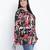 Fantallic tropical print plus size top