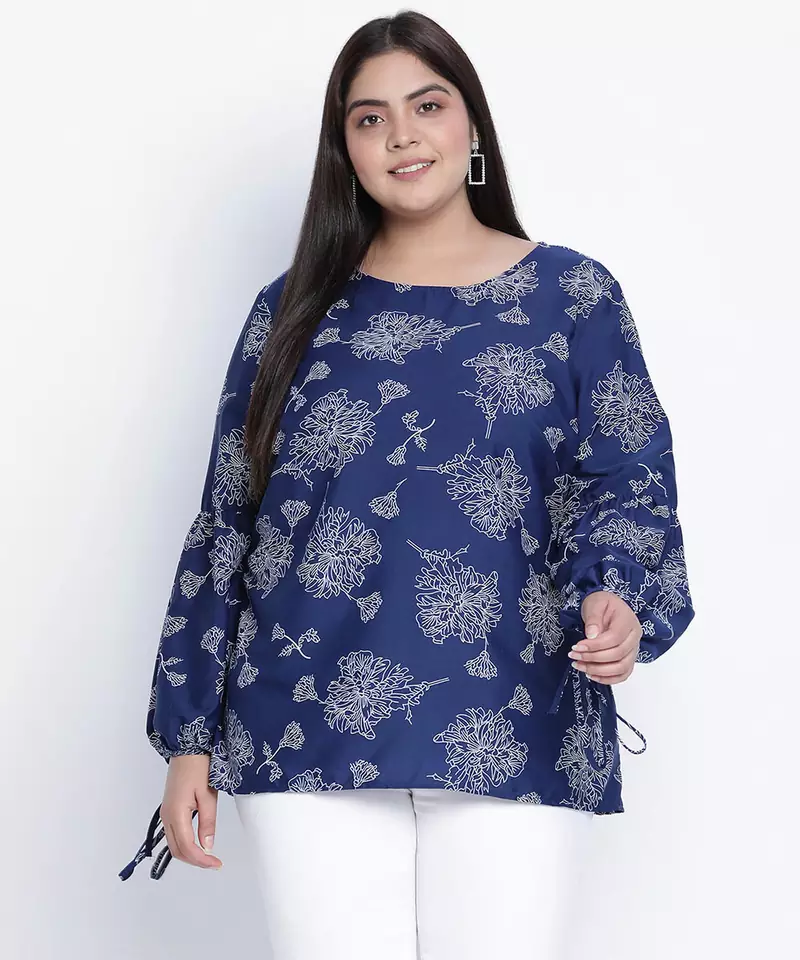 high vibe floral print plus size top