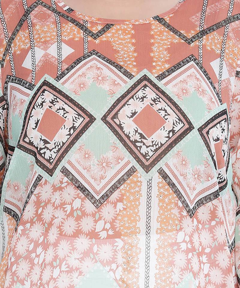 Vancour freezt printed plus size top