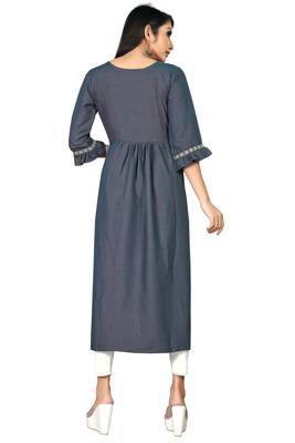 Women's Rayon Tuton Embroidered Readymade Kurti 2