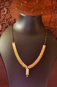 Twinkling Gold Plated Designer mangalsutra Necklace