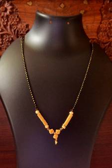 Twinkling Gold Plated Designer mangalsutra Necklace