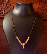 Twinkling Gold Plated Designer mangalsutra Necklace
