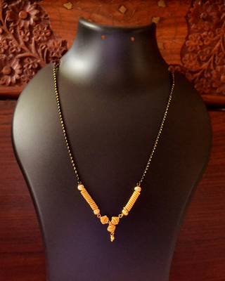 Twinkling Gold Plated Designer mangalsutra Necklace 2
