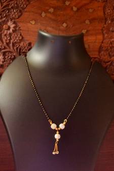 Twinkling Gold Plated Designer mangalsutra Necklace