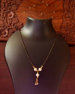 Twinkling Gold Plated Designer mangalsutra Necklace 2