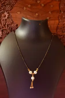 Twinkling Gold Plated Designer mangalsutra Necklace