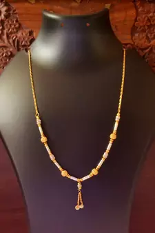 Twinkling Gold Plated Designer mangalsutra Necklace