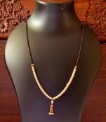 Twinkling Gold Plated Designer mangalsutra Necklace