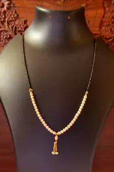 Twinkling Gold Plated Designer mangalsutra Necklace