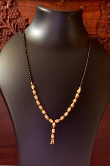 Twinkling Gold Plated Designer mangalsutra Necklace