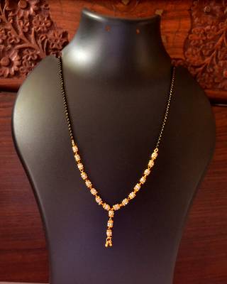 Twinkling Gold Plated Designer mangalsutra Necklace 2