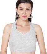 Silver Georgette Sequence Self Design Readymade Saree Blouse