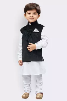 White plain pure cotton -suit