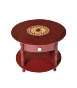 Center Table/Tea Coffee Table/Round Table/Coffee Table for Living Room/End Table with 2 Drawer and 1 Open Storage Shelf