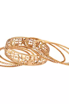 Gold bangles-and-bracelets