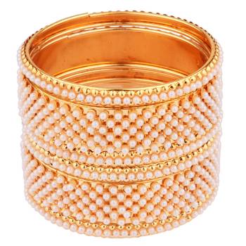 Gold pearl bangles-and-bracelets 2
