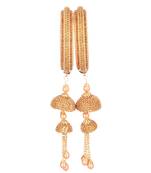 Gold pearl bangles-and-bracelets