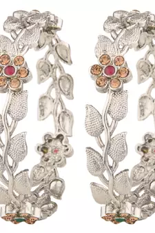 Silver bangles-and-bracelets