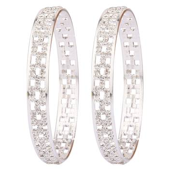 Silver cubic zirconia bangles-and-bracelets 1
