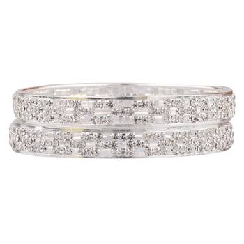 Silver cubic zirconia bangles-and-bracelets 3
