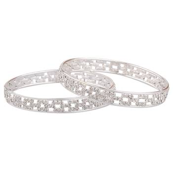 Silver cubic zirconia bangles-and-bracelets 5