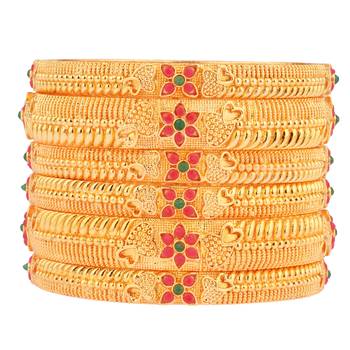 Gold ruby   bangles-and-bracelets 1