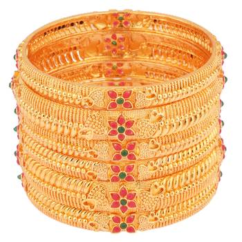 Gold ruby   bangles-and-bracelets 2