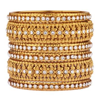 Gold cubic zirconia bangles-and-bracelets 1