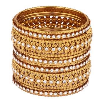 Gold cubic zirconia bangles-and-bracelets 2